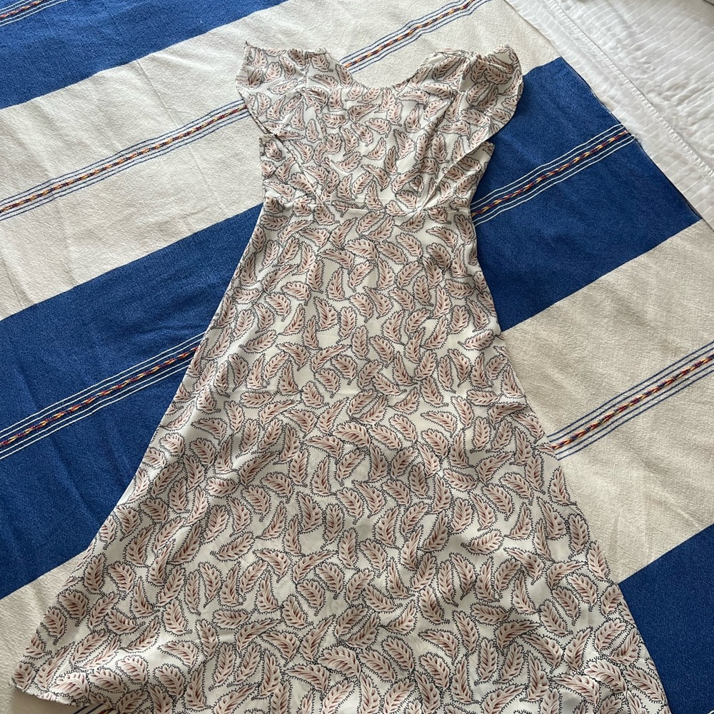 Goldie feather pattern dress midi